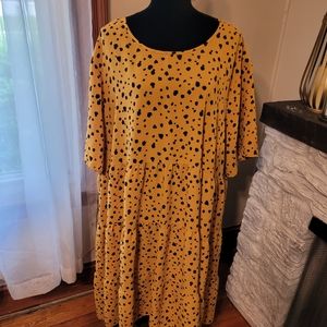 Terra & Sky yellow and black dress. Sz 4X